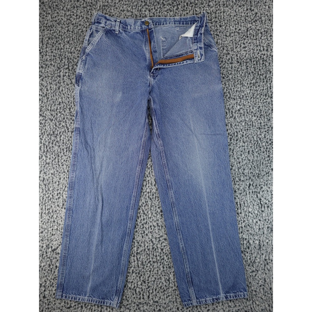 Carhartt Carpenter Jeans‎ Mens 36x32 Blue B13-DST Loose Original Fit Denim